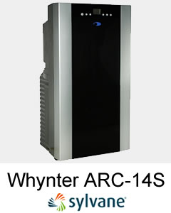whynter eco-friendly 14,000 btu dual hose portable air conditioner self evaporating